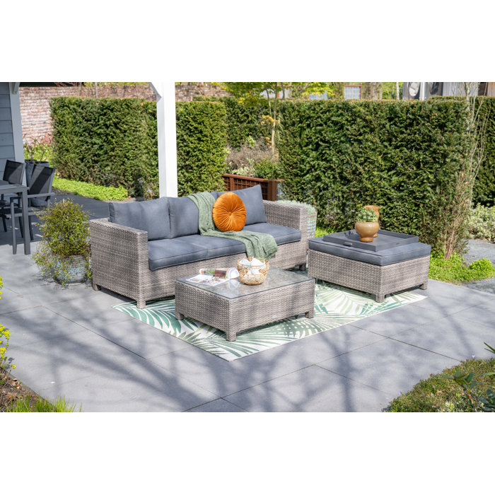 Dakota Fields Gluck 4 Person Garden Lounge Set with Cushions